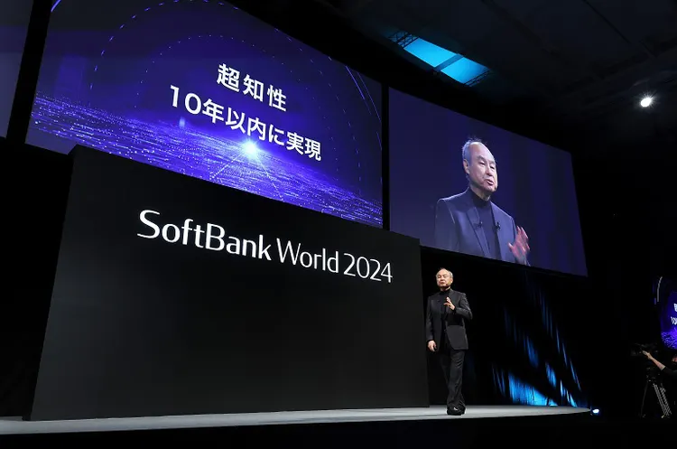 SoftBank World 2024　孫正義 講演の様子　超知性10年以内に実現