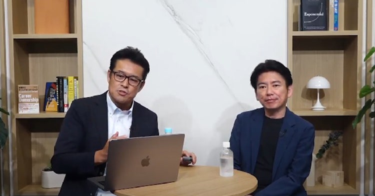 法政大学 田中氏（左）とソフトバンク 源田（右）