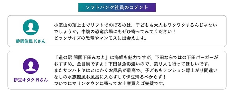 家族向けコース：ソフトバンク社員のおすすめコメント
