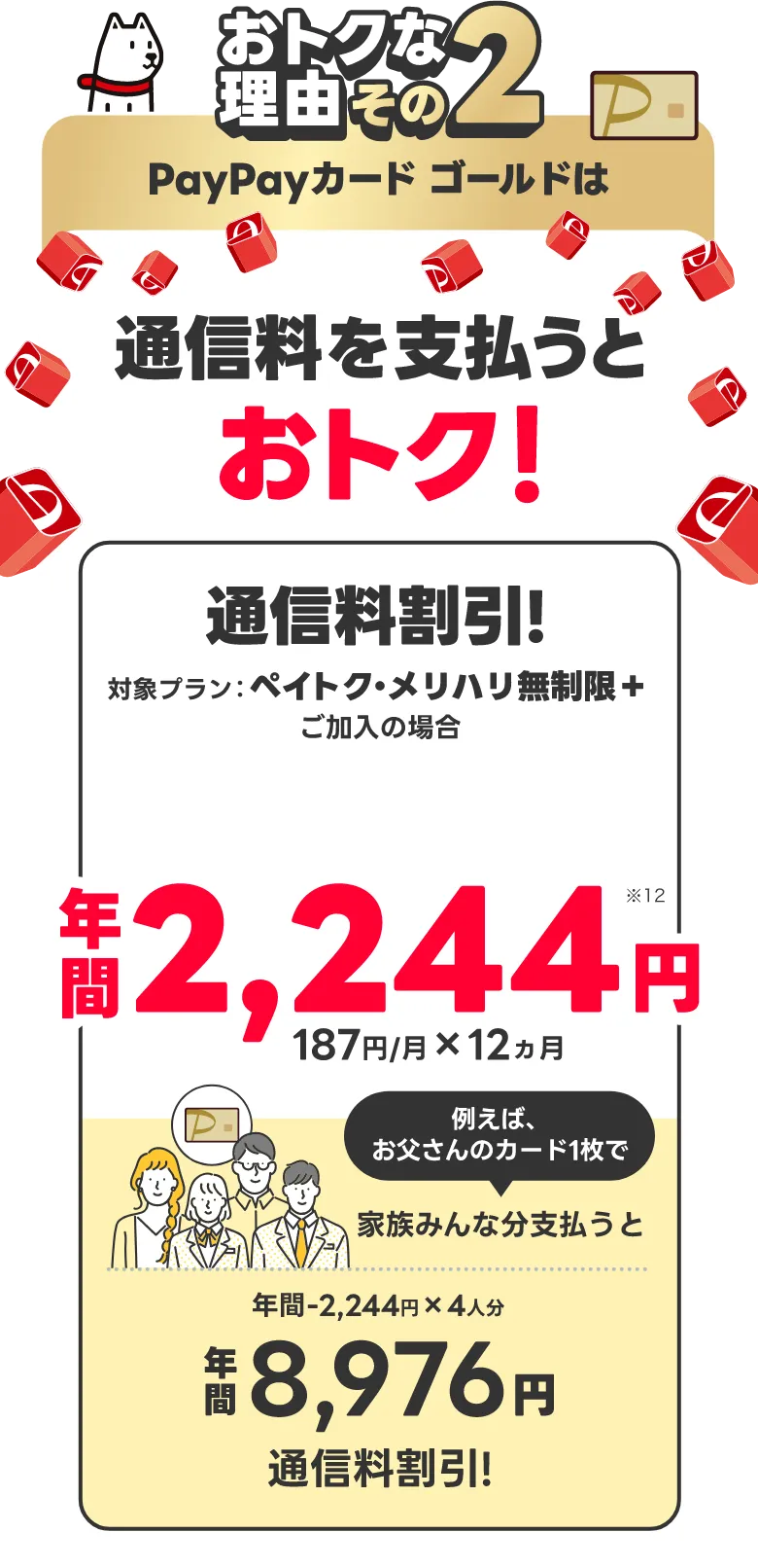 おトクな理由その2 ペイトク／メリハリ無制限＋ ご加入の場合