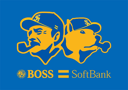 サントリーコーヒー「BOSS」とSoftBankのコラボレーションロゴ