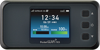 Pocket WiFi 5G A201NE（NECプラットフォームズ製）クリスタルブラック
