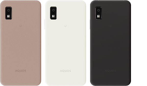 AQUOS wish3（シャープ製）（左から）ピンク（“ワイモバイル”オリジナルカラー）、ホワイト、ブラック