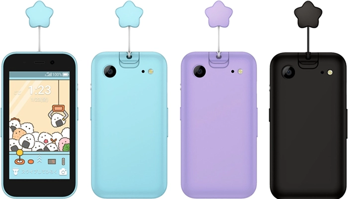 キッズフォン4（ZTE製）（左から）ライトブルー、ラベンダー、ブラック