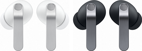 Samsung Galaxy Buds4 Pro（左から）ホワイト／ブラック