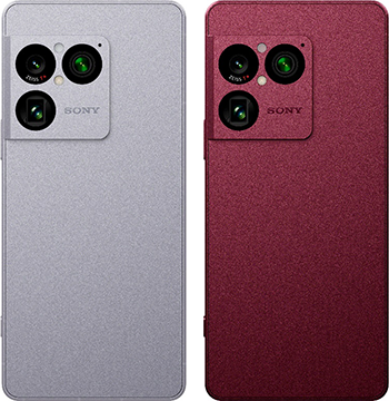 Xperia 1 VIII（ソニー製）（左から）アイオライトシルバー、ガーネットレッド※11