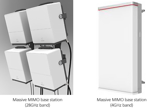 Massive MIMO base station (28GHz band) / Massive MIMO base station (4GHz band)