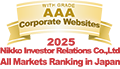 Nikko Investor Relations Co., Ltd. Corporate Website Ranking