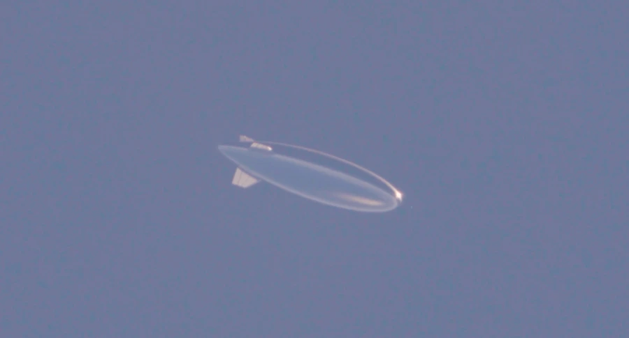 Sceye's HAPS viewed from the ground (Muroto City, Kochi Prefecture; photographed with a telephoto lens)