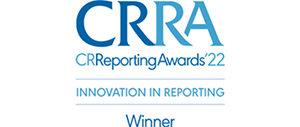 Our Sustainability Report received the Innovation in Reporting Award at the CR Reporting Awards 2022, organized by Corporate Register, UK