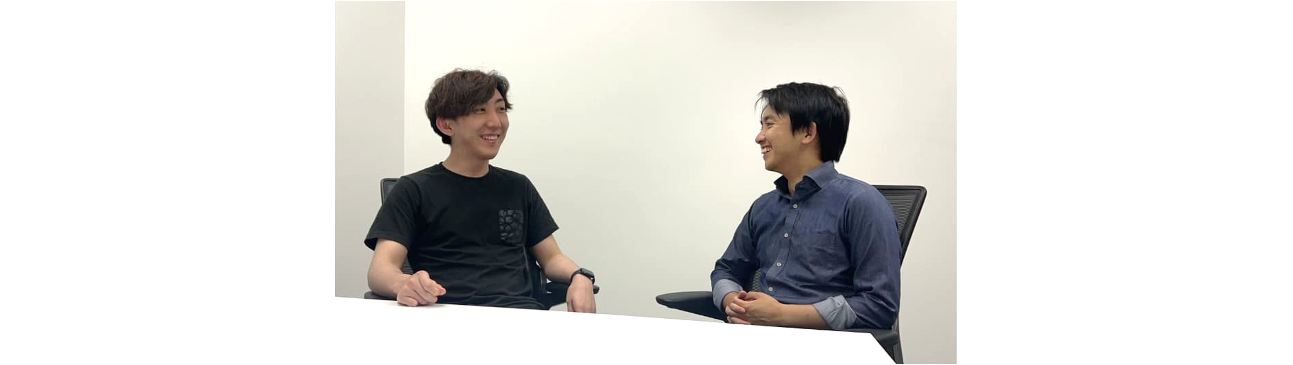 Shun Tamura and Yuto Kawai, who have joined us as budding engineers.