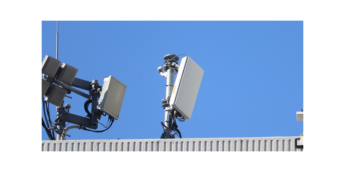 Photograph of the Base Stations (the 3.9 GHz–Capable Base Station Is Shown on the Left)