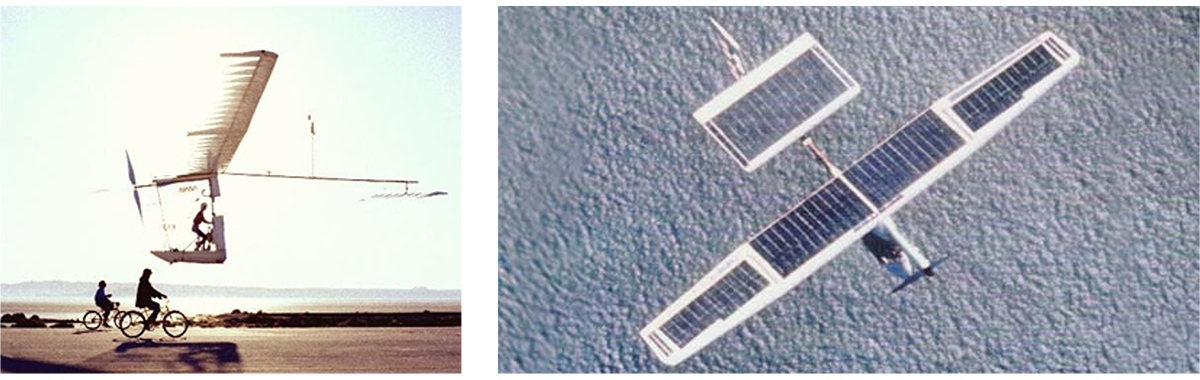 Gossamer Albatross and Solar Challenger (Courtesy of NASA)