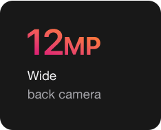 12MP Wide back camera