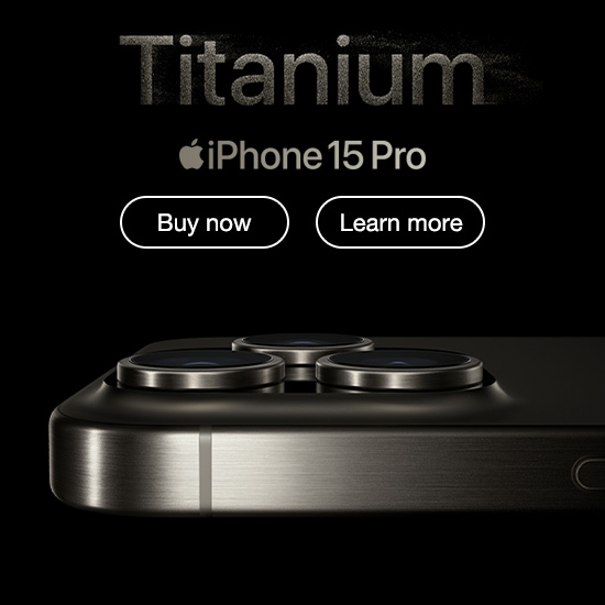 Titanium iPhone 15 Pro Buy now Learn more