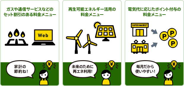 電力自由化によってさまざまな新電力会社が登場！