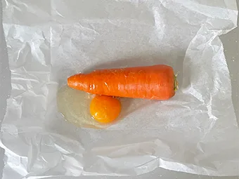 丸ごとにんじんと卵のハニーマスタード和えのつくり方