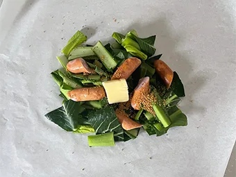 ウインナーと小松菜のコンソメバター煮のつくり方