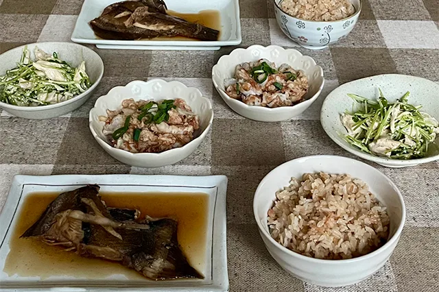 カレイの煮つけ定食