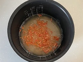 干しエビの炊き込みご飯のつくり方