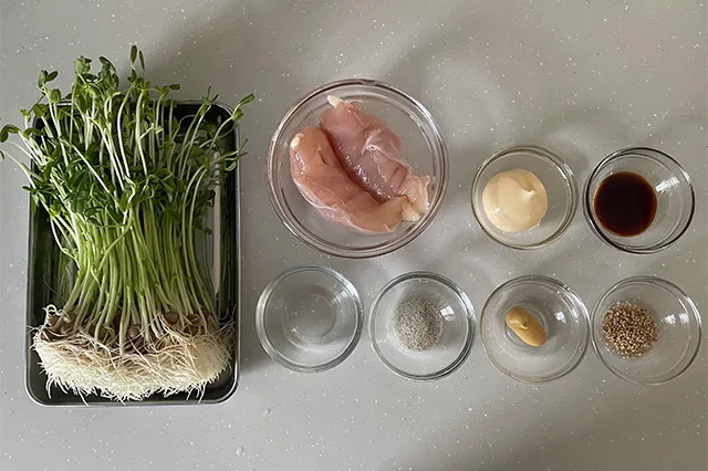 ささみと豆苗のサラダのつくり方