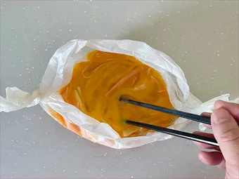 カニカマ入り蒸し玉子のつくり方