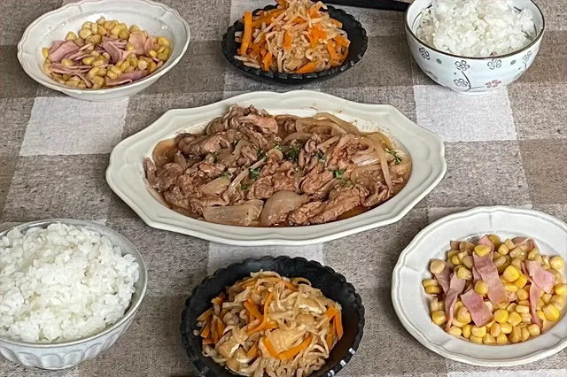 炊飯器でまとめてつくる！BBQポーク煮定食