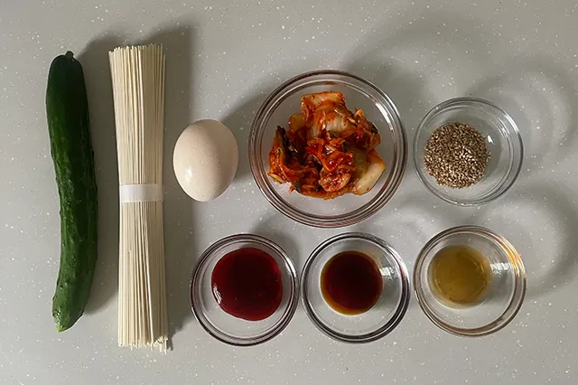 ピリ辛そうめんの温泉卵のせのつくり方 その1