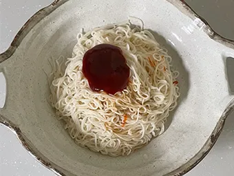 ピリ辛そうめんの温泉卵のせのつくり方 その11