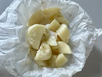 炊き込みご飯&ネギだれ蒸し鶏&ポテトサラダ 炊飯3