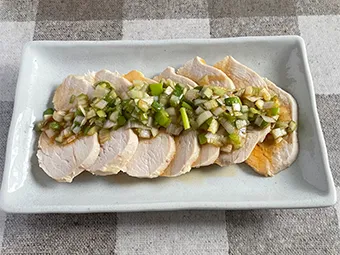 炊き込みご飯&ネギだれ蒸し鶏&ポテトサラダ 炊飯7