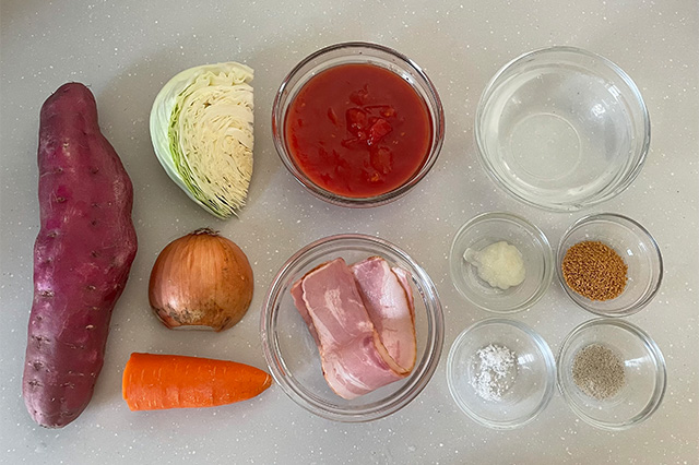 さつまいもの食べるミネストローネ 材料