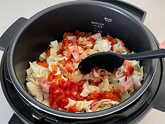 さつまいもの食べるミネストローネ つくり方3