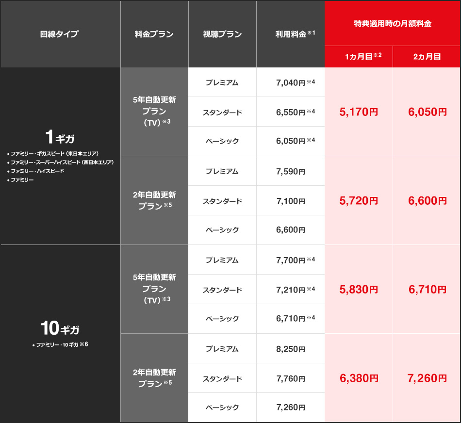 戸建住宅 1ギガ 10ギガ