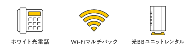 ホワイト光電話 Wi-Fiマルチパック 光BBユニットレンタル