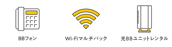 BBフォン Wi-Fiマルチパック 光BBユニットレンタル