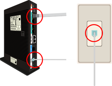 VDSL、FAIL、どちらかのランプが消灯している場合