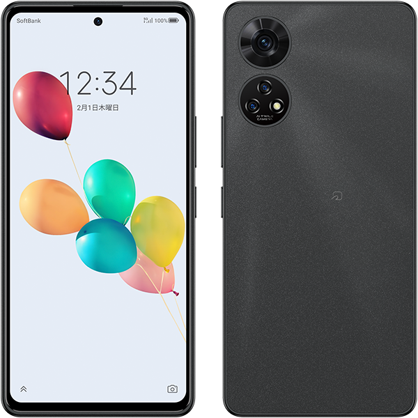 スマートフォン本体 AYa ZTE あんしんファミリースマホ Softbank A303ZT BLACK 取扱説明書