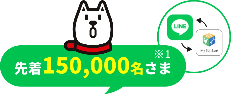 先着150,000名さま