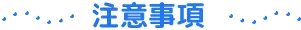 注意事項
