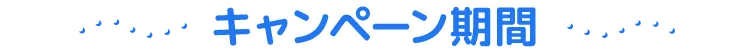 キャンペーン期間