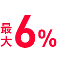 最大6%