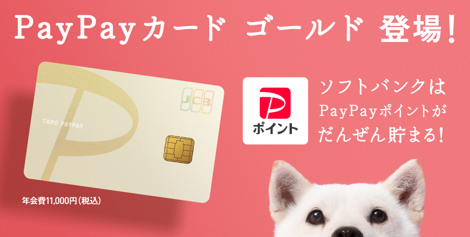 PayPayカード ゴールド登場!ソフトバンクはPayPayポイントがだんぜん貯まる! 年会費11,000円(税込)