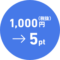 1,000円（税込）→5pt
