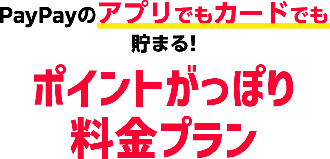 PayPayのアプリでもカードでも貯まる！ポイントがっぽり料金プラン
