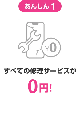 あんしん1 すべての修理サービスが0円!