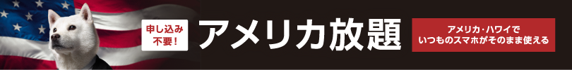 申し込み不要！ アメリカ放題 アメリカ・ハワイでいつものスマホがそのまま使える
