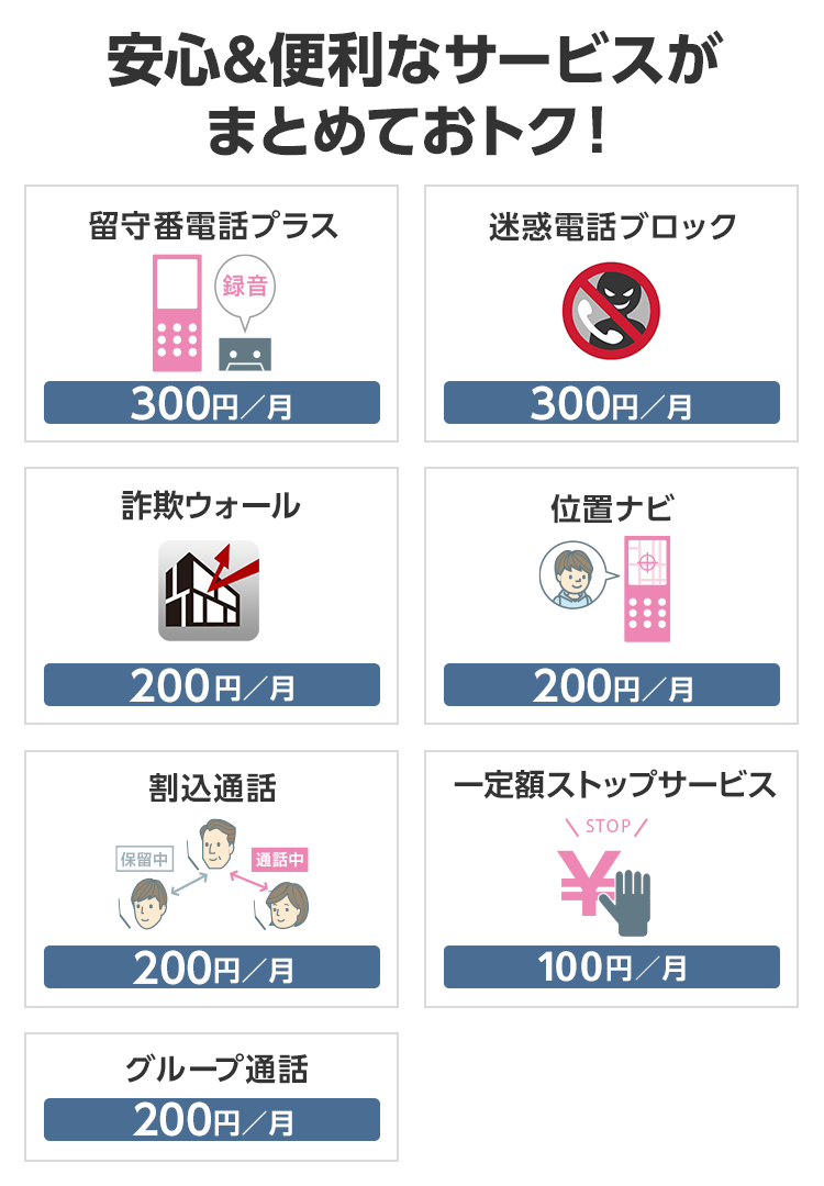 ケータイ基本パック for 4G ケータイ | スマートフォン・携帯電話