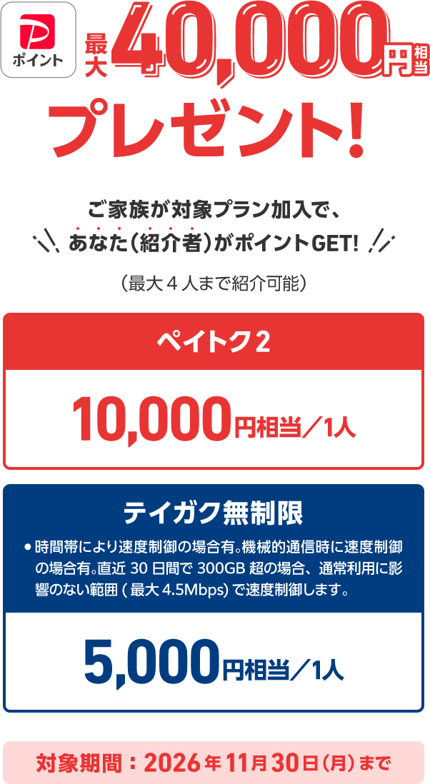 PayPayポイント最大40,000円相当プレゼント！