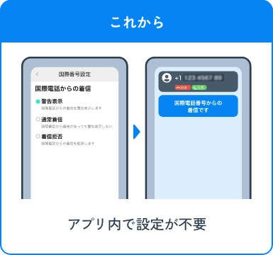 これから アプリ内で設定が不要
